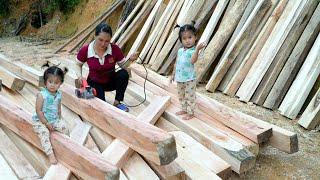 The process of building a simple wooden house | Harvesting grapefruit to sell