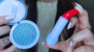 asmr doing your makeup with fake products 