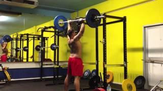 Manuel (98kg 27yo) - 72,5kg Military press at his first 1rm test after only 2 months (2012/12/12)