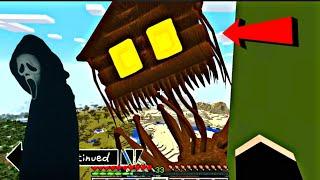 We found Scary House Head in our Minecraft World!!!