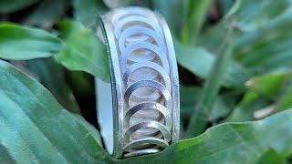 beautiful silver ring design ! how to make a ring ! silver ring making video