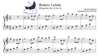 Brahms' Lullaby (Wiegenlied) - Piano Solo - Sheet Music | Arr. Felix Sun