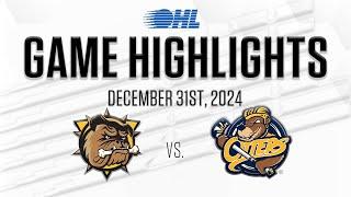 OHL Highlights: Brantford Bulldogs @ Erie Otters Dec. 31, 2024