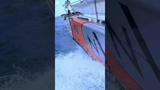 Our fastest sail yet aboard our converted race boat! ️ #SailingLife #OceanPassage #SailFast