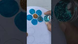 Glitter art Flower #diy #craft #art #shorts