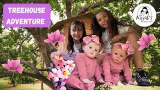 TREEHOUSE MAKEOVER with REBORN TODDLER TWINS and a NEW FRIEND