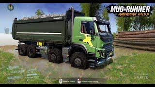 VOLVO FMX 10X8 | Spintires MudRunner | homemade gaming steering wheel gameplay 2023