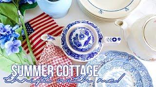 COTTAGE STYLE THRIFT WITH ME + HAUL | THRIFTING FOR SUMMER COTTAGE DECOR 2024 