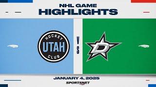 NHL Highlights | Utah HC vs. Stars - January 4, 2025