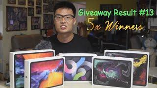 Giveaway Result #13 (5x iPad Pro)