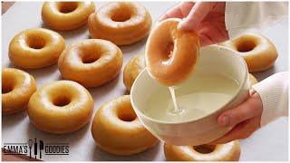 The SOFTEST NO-Knead - NO-Mixer GLAZED DONUTS | Yeast Donuts Better than Krispy Kreme