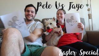 Pete Vs Faye -  Easter Special! Who Can Draw Mickey Mouse Better?