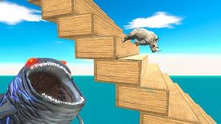 GO DOWN the STAIRS and CROSS the NARROW BRIDGE - Animal Revolt Battle Simulator