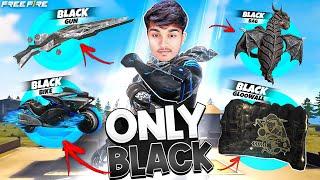 Free Fire But ONLY BLACK !! in Old Peak   Solo Vs Squad - Garena Free Fire