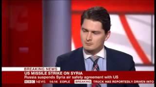 Dr Andreas Krieg on BBC News discussing the US missile strikes on Syria