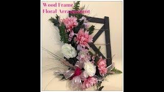 Tricia's Creations: Floral Wall Decor: Wood Frame Floral Arrangement