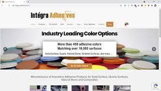 Integra Adhesives Color Chart Overview