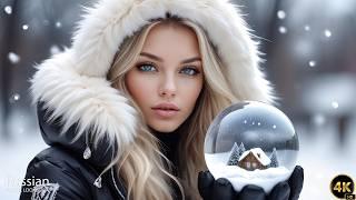 4K AI Art Lookbook Video of AI Girl ｜ Sensual AI Girl in Down Jacket with White Fur and Messy Hair