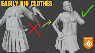 How To Rig Clothes - Easy Way - Blender Tutorial