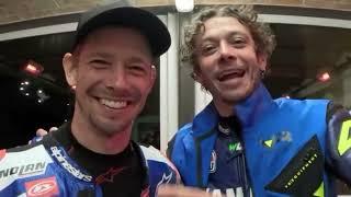 Casey Stoner and Rossi meet and Race together at VR46 RAnch with VR46academy member