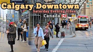 Calgary Downtown on Saturday Evening Walking Tour #Calgary #alberta #Canada