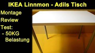 IKEA Linnmon / Adils - Weiß / Grau - Tisch Kombination 100x60 - Montage Review Test 50KG Belastung