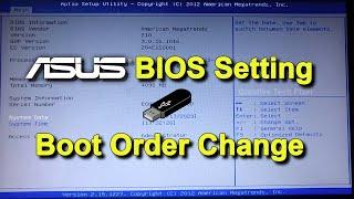 Asus BIOS Setting Boot Order Change | Windows Installation