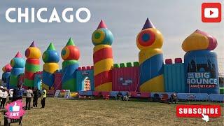 Big Bounce America Chicago | Big Bounce Walking Tour | Family Park | Travel Chicago | 4k Walking |