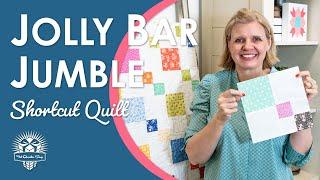 Sort out this Fast Fun Colorful Quilt!  Jolly Bar Jumble Free Shortcut Quilt  Fat Quarter Shop