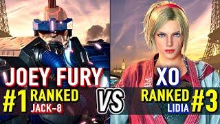 T8  JOEY FURY (#1 Ranked Jack-8) vs XO (#3 Ranked Lidia)  Tekken 8 High Level Gameplay