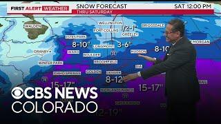 Heavy snow set to bury Denver and Front Range for Friday