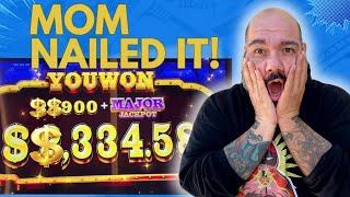 BEST JACKPOT VIDEO WITH MOM!! with VegasLowRoller and MaVLR