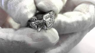 A 14k and Diamond Solitaire Semi Mount - Interchangeable Head