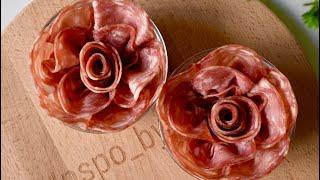 How to make Salami Roses On the next level #tutorial #fooddecoration #beautifularrangement