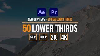 50 Lower Thirds Template | After Effects & Adobe premiere pro | Free Download |