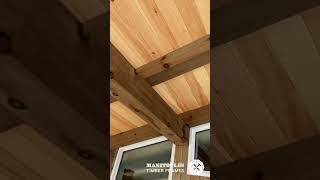 Timber Framed Porch Live Edge Log