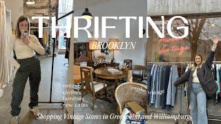 Thrifting in NYC Vlog  Best Vintage Shops in Brooklyn | New Cafes in Greenpoint & Williamsburg