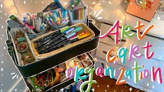 ART SUPPLIES ORGANIZATION // art cart tour!!