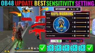 All Gun Headshot Sensitivity Setting After New OB48 Update | Free Fire Max Auto Headshot Sensitivity