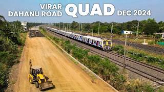 Virar - Dahanu Road Suburban Quadrupling December 2024 Progress Update | 4 Lines to Dahanu