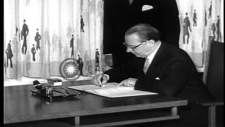 James Bryant Conant, Civilian High Commissioner of the Federal Republic of German...HD Stock Footage