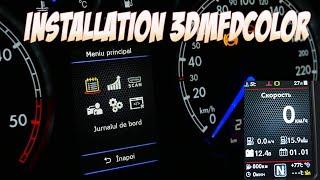 installation ecran 3DMFDCOLOR golf4تركيب شاشة ثلاثية الأبعاد