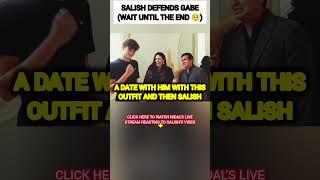 Salish Matter defends Gabe from her parents?!  #nalish #shorts #trending #funny #trend #cute #fyp