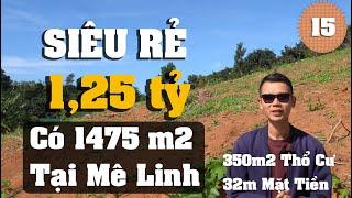 Chỉ Hơn 1,2 Tỷ Có Lô Đất Gần 1500m2 Tại Mê Linh, Sẵn 350m Thổ Cư (đã bán)