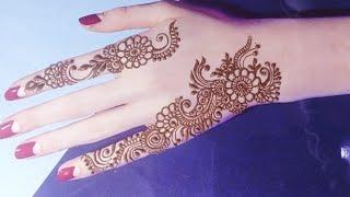 Mehndi Design #92 | Beautiful looking back hand Henna Designs 202 - Easy mehandi design for beginner