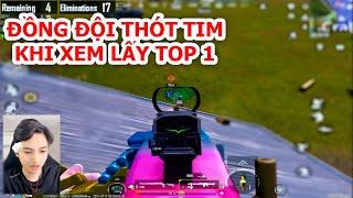 Đồng đội thót tim khi xem em lấy top 1 PUBG Mobile