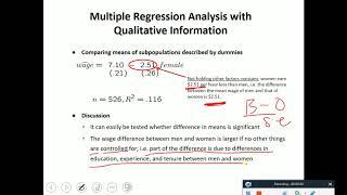 Introduction to Econometrics Lesson 18 Multiple Regression (Dummy Variable Trap)