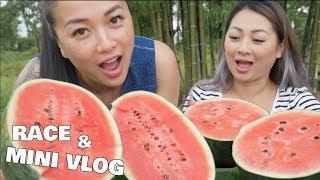 MINI RICE FIELD VLOG + WATERMELON RACE | SASVlogs *Thailand