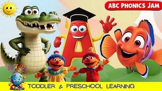 Toddler & Preschool Learning | ABC Phonics JAM, Counting, Shapes | Nursery Rhymes