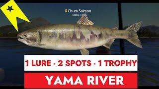 RUSSIAN FISHING 4 - YAMA RIVER - 1 LURE 2 SPOTS 1 TROPHY